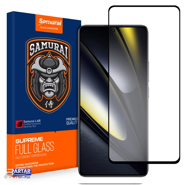 محافظ صفحه نمایش شیشه ای سامورایی مدل ovglass مناسب برای گوشی موبایل شیائومی Poco F6 / Poco F6 Pro