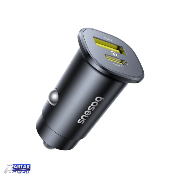 شارژر فندکی 30 وات 2 پورت بیسوس مدل GoTrip BS-C15C1