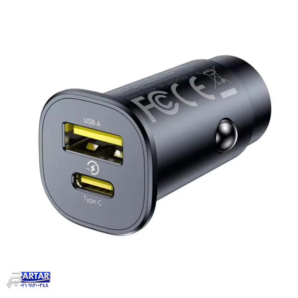 شارژر فندکی 30 وات 2 پورت بیسوس مدل GoTrip BS-C15C1 - تصویر 3
