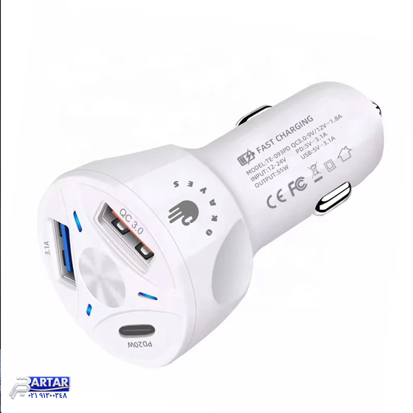 شارژر فندکی 38 وات اکی یس مدل PD1QC3USB200 - تصویر 3