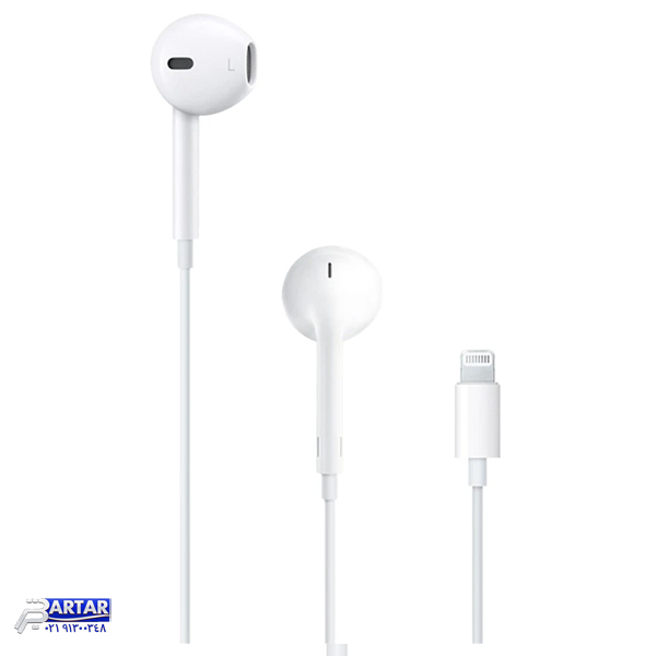 هندزفری اپل مدل EarPods بدون قابلیت نویز کنسلینگ، اتصال از طریق لایتنینگ